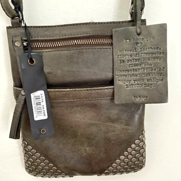 Latico Kaye Small Studded Olive Green Crossbody NEW - Picture 1 of 6